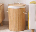 Cesto De Roupa Suja Bambu Com Tampa