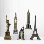 Conjunto de miniaturas de metal tema de monumentos