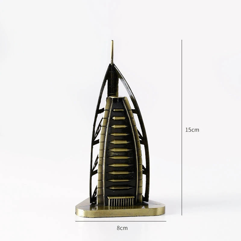 Conjunto de miniaturas de metal tema de monumentos