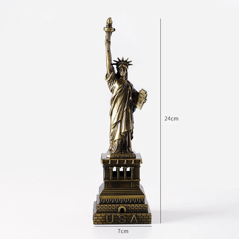 Conjunto de miniaturas de metal tema de monumentos