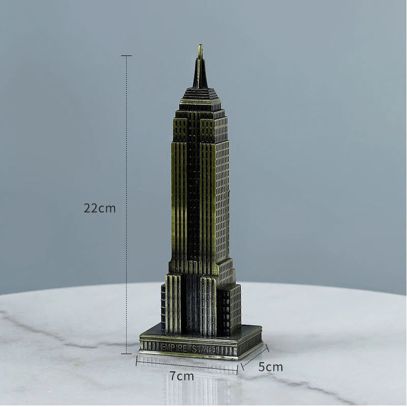 Conjunto de miniaturas de metal tema de monumentos