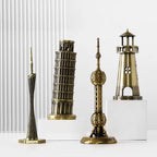 Conjunto de miniaturas de metal tema de monumentos