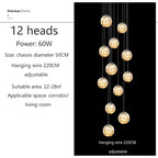 Lustre Longo Estilo "Céu Estrelado" Luxo