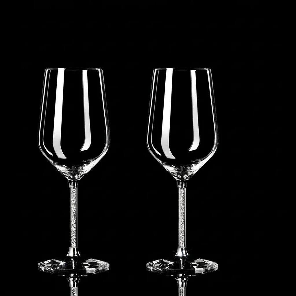 Taças de Cristal Haste Cravejada: Elegância para Brindar o Inesquecível