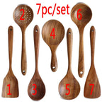 Kit Utensílios de Madeira Teca: Natural, Artesanal e Feito para Durar