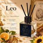 Difusor Zodíaco Leão: "Eu Sou Radiante" com Cristais Dourados