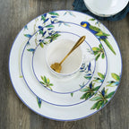 Jogo de jantar de porcelana papagaio