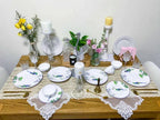 Jogo de jantar de porcelana papagaio
