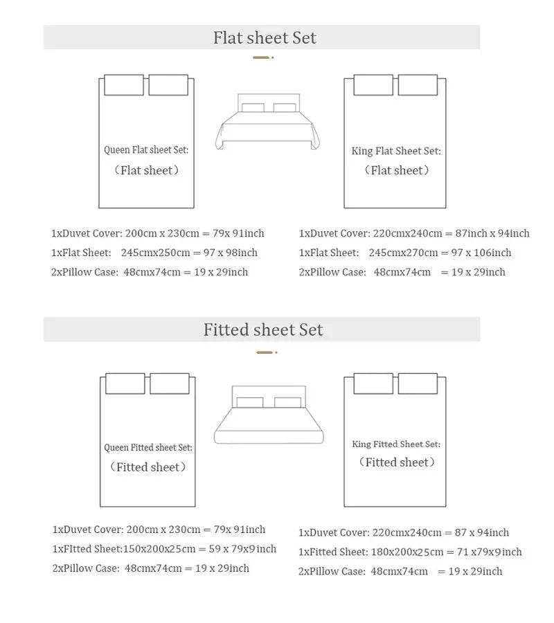 Conjunto de Cama de Luxo em Algodão Egípcio