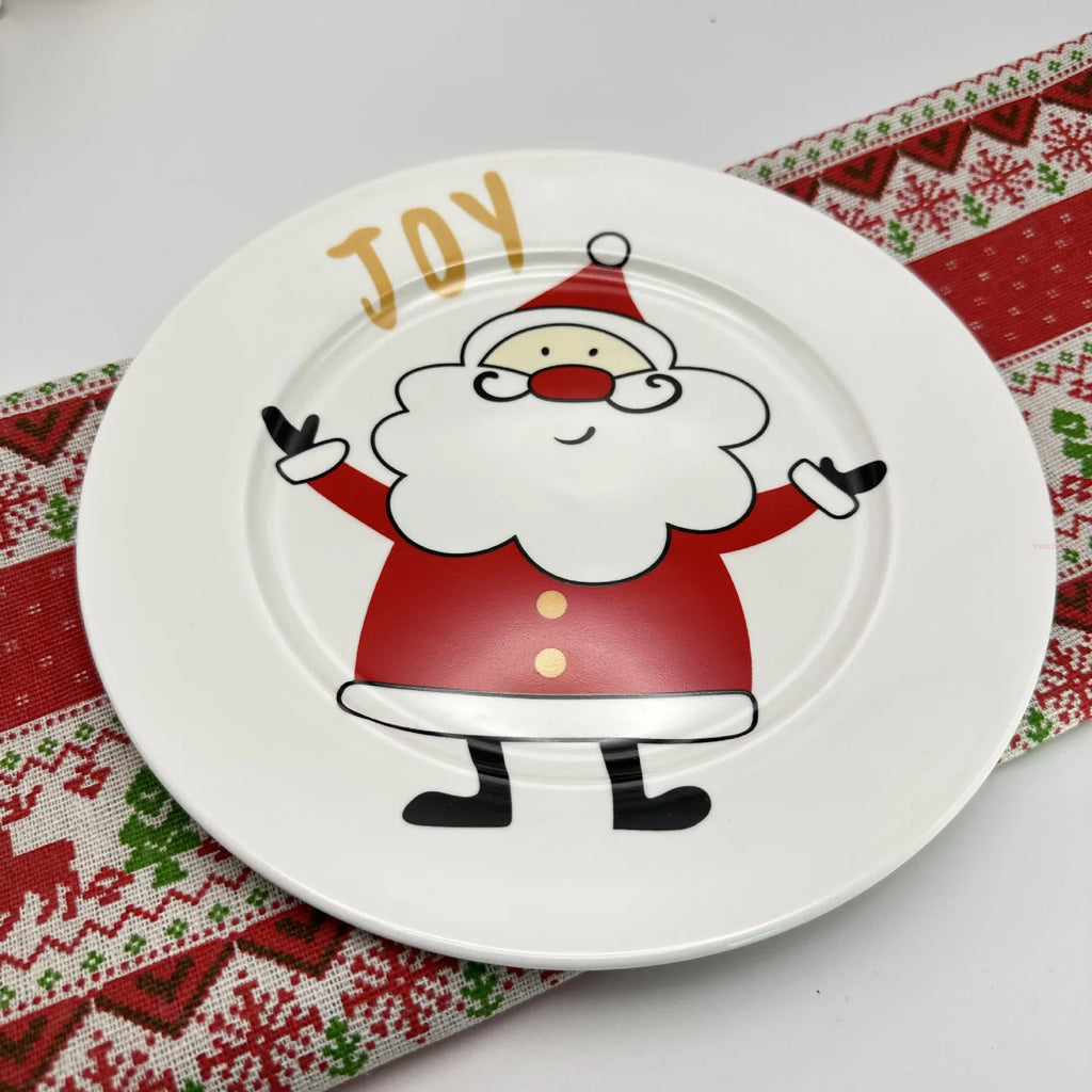 Coleção de Pratos Natalinos: Porcelana Ilustrada com Cenas de Inverno