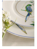 Jogo de jantar de porcelana papagaio
