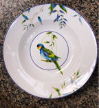 Jogo de jantar de porcelana papagaio