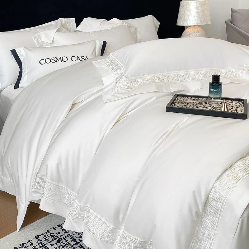 Conjunto de Cama de Luxo em Algodão Egípcio