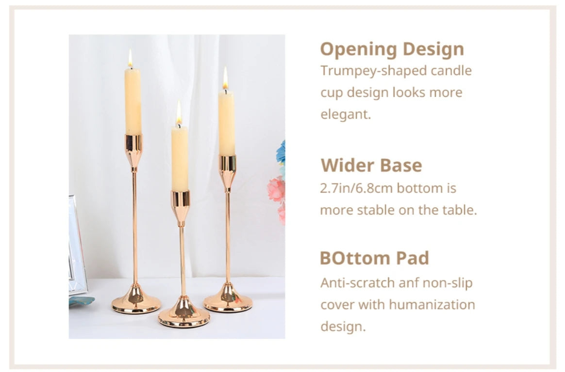 Castiçais de Velas em Metal Estilo Europeu