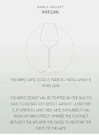 Taça de Vinho Tinto em Cristal Transparente com Ondulação Nórdica
