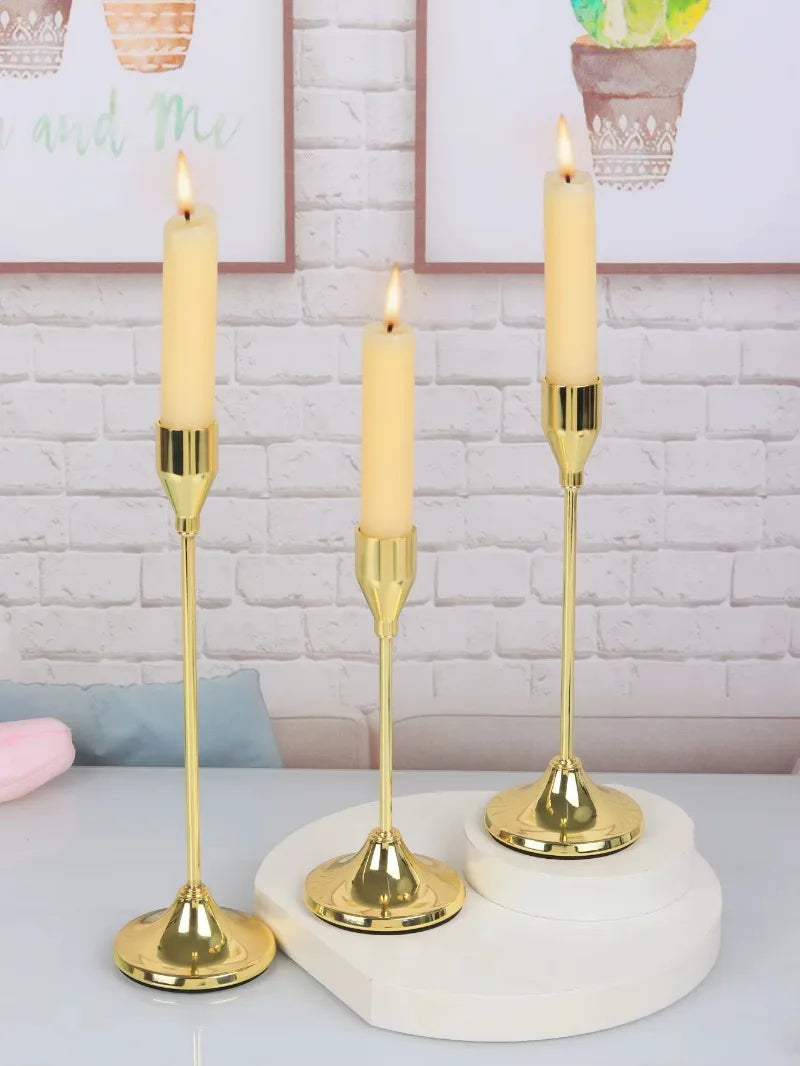 Castiçais de Velas em Metal Estilo Europeu