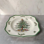 Coleção Pinheiro de Natal: Porcelana Clássica em Branco e Verde