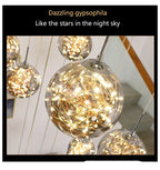 Lustre Longo Estilo "Céu Estrelado" Luxo