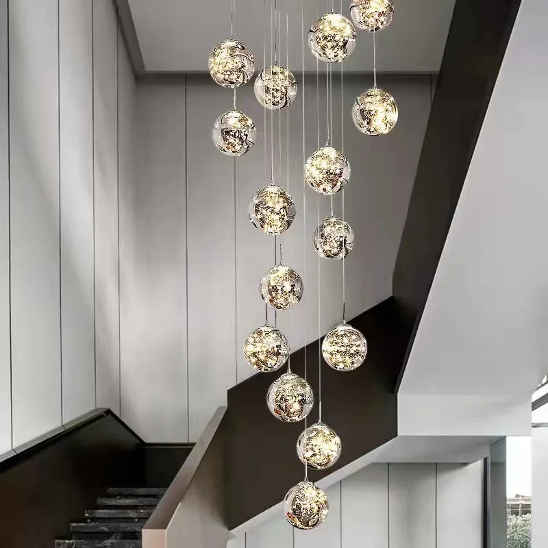Lustre Longo Estilo "Céu Estrelado" Luxo
