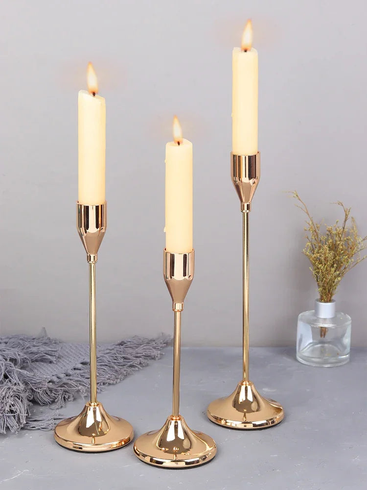 Castiçais de Velas em Metal Estilo Europeu