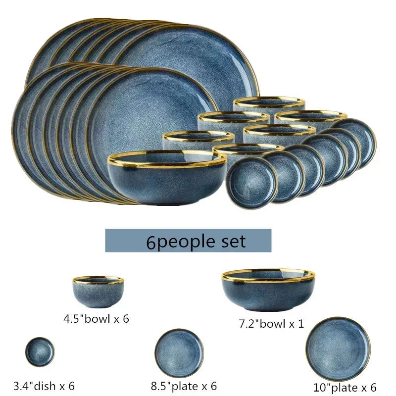 Conjunto de pratos de cerâmica de Luxo