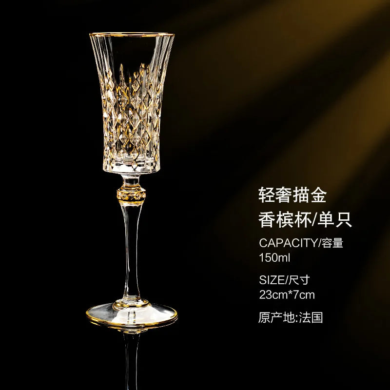 Taças de vinho de cristal de luxo