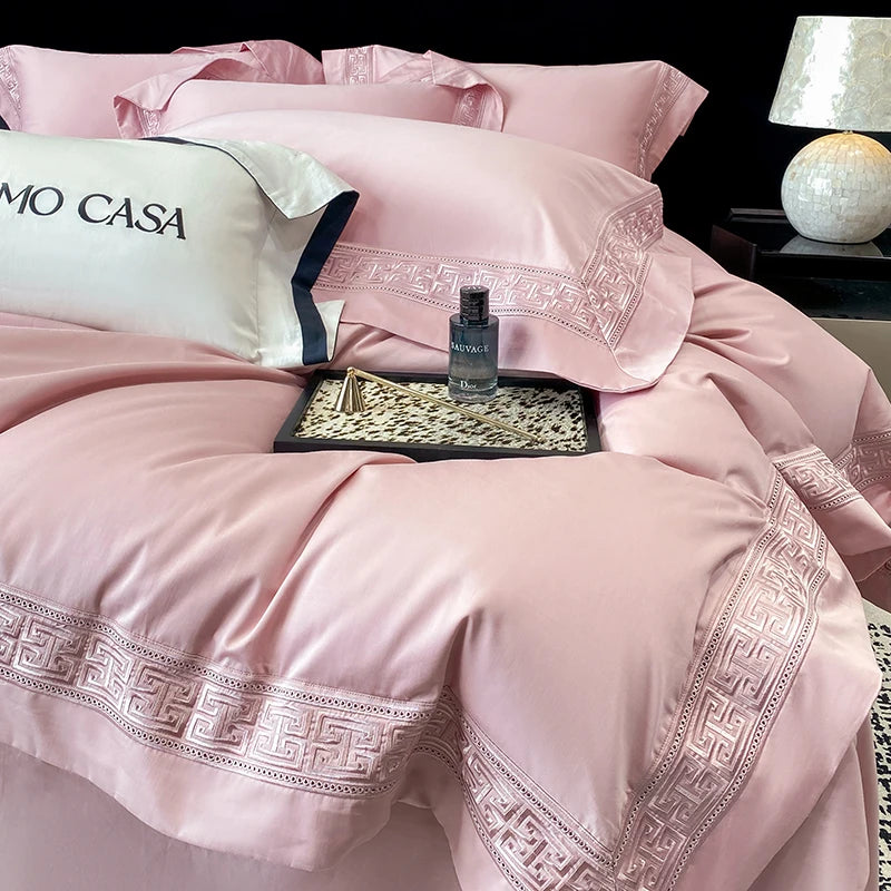 Conjunto de Cama de Luxo em Algodão Egípcio