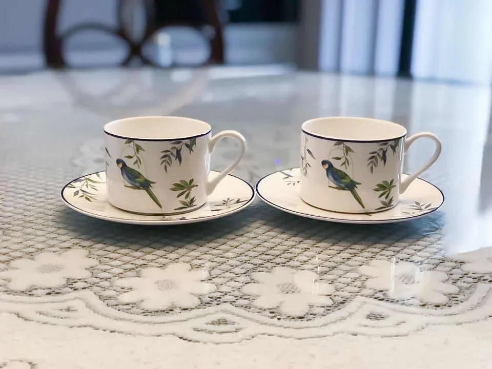 Jogo de jantar de porcelana papagaio