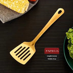 Kit Utensílios Dourados: Aço Inoxidável Premium para Cozinha de Chef