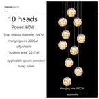 Lustre Longo Estilo "Céu Estrelado" Luxo