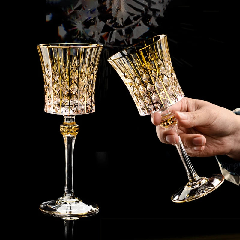 Taças de vinho de cristal de luxo