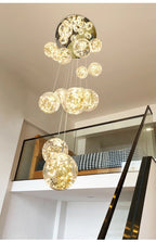 Lustre Longo Estilo "Céu Estrelado" Luxo