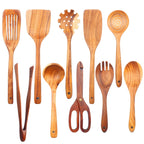 Kit Utensílios de Madeira Teca: Natural, Artesanal e Feito para Durar