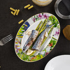 Conjunto de Pratos de Jantar Estilo Boêmio com Estampa de Papagaio Tropical e Flores