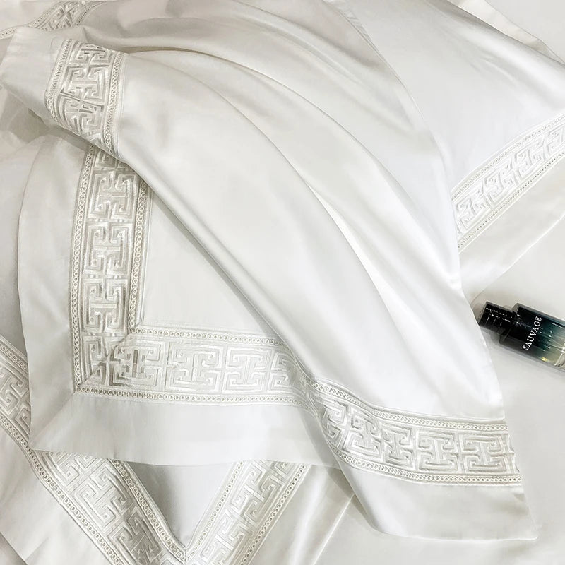 Conjunto de Cama de Luxo em Algodão Egípcio