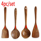 Kit Utensílios de Madeira Teca: Natural, Artesanal e Feito para Durar