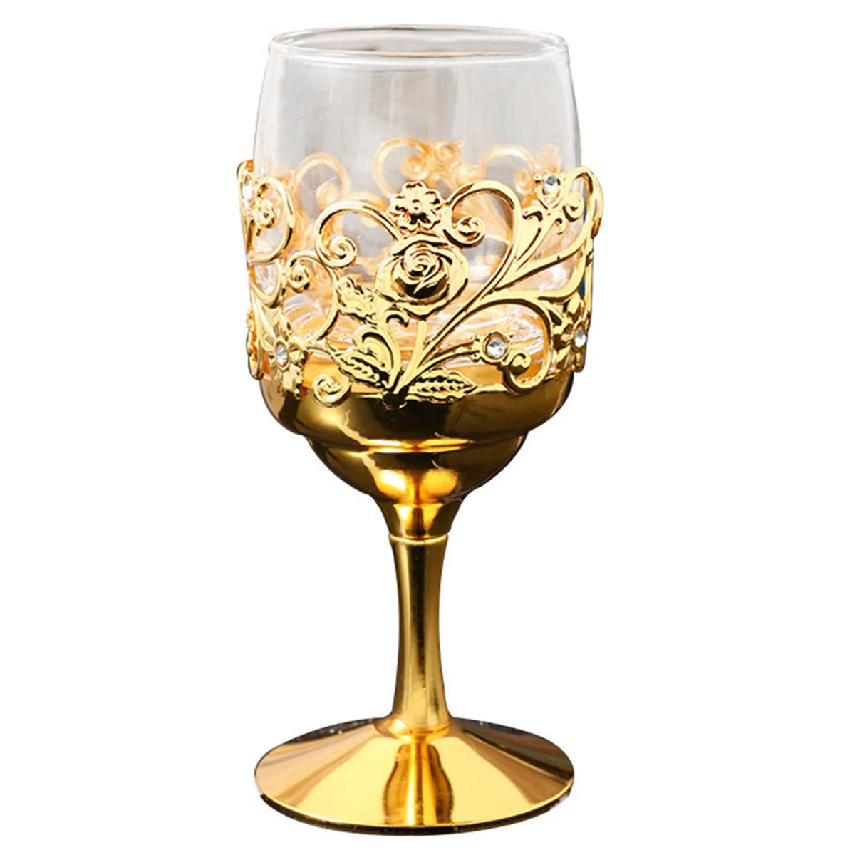 Taça de Vinho  Dourada