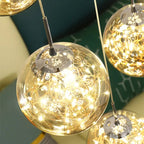 Lustre Longo Estilo "Céu Estrelado" Luxo