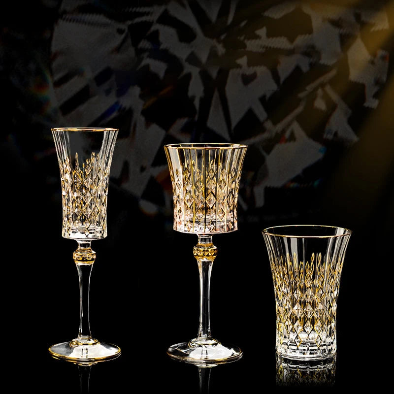 Taças de vinho de cristal de luxo