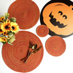 Estilo nórdico fio de algodão jantar placemat redondo ramie tecido copo esteira placa de isolamento térmico anti-queimadura antiderrapante coaster copo esteira