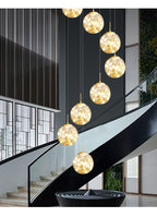 Lustre Longo Estilo "Céu Estrelado" Luxo