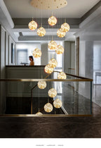 Lustre Longo Estilo "Céu Estrelado" Luxo