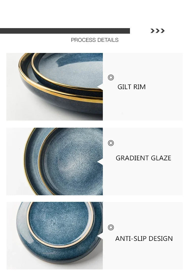 Conjunto de pratos de cerâmica de Luxo