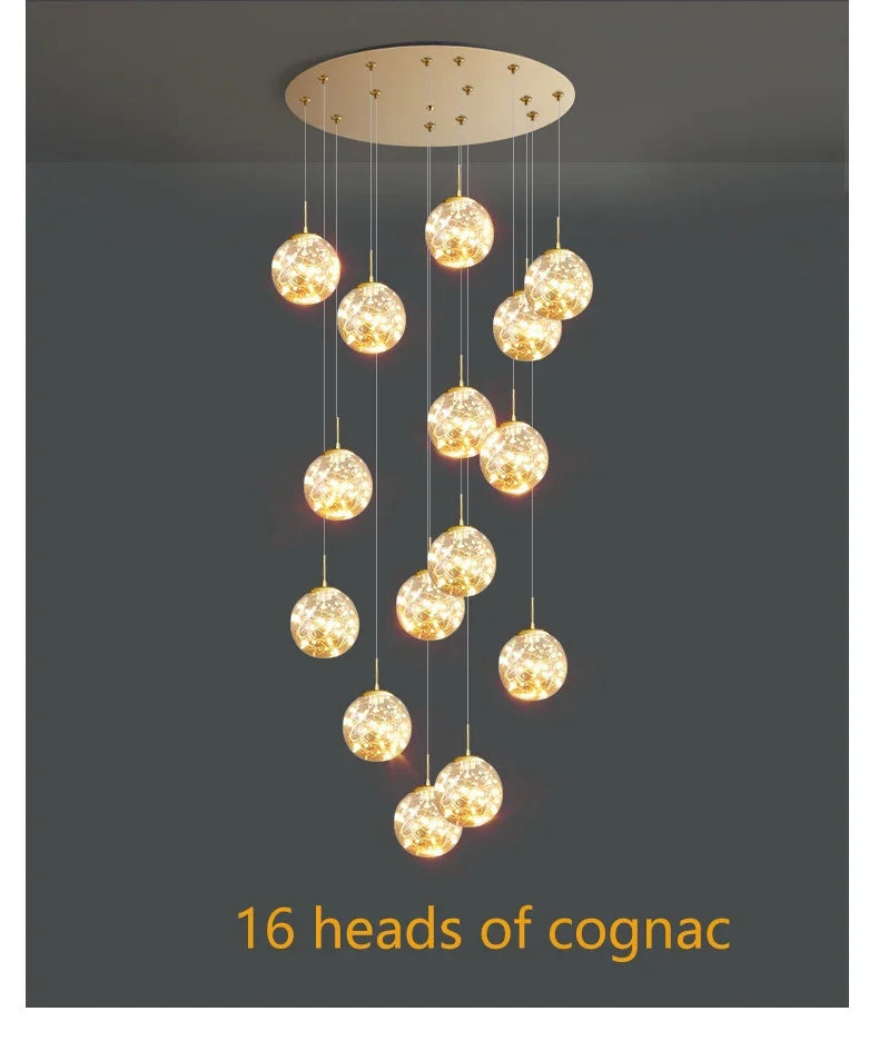 Lustre Longo Estilo "Céu Estrelado" Luxo