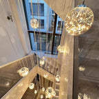 Lustre Longo Estilo "Céu Estrelado" Luxo