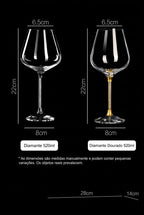Taças de Cristal Haste Cravejada: Elegância para Brindar o Inesquecível