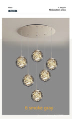 Lustre Longo Estilo "Céu Estrelado" Luxo
