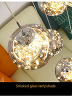Lustre Longo Estilo "Céu Estrelado" Luxo